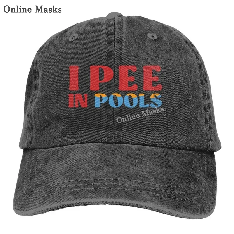 Cappello Da Baseball Vintage Con Scritta "I Pee In Pool" | Unisex Regolabile, Lavato, Per Uomo E Donna | Ideale Per Estate, Pesca, Viaggi