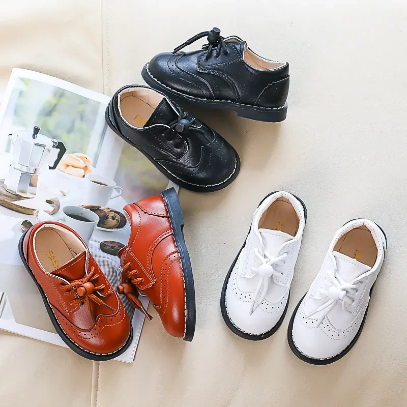 

Autumn Student New Hollow Breathable Soft Sole Casual Leather Shoes for Girls Fashion Shallow Mouth Comfortable Flat Shoes
