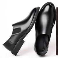 Soft Bot Leather oes Slip-On Work Boots Waterproof Non-Slip Men's round Toe Casual oes Comfortable Leather Inner