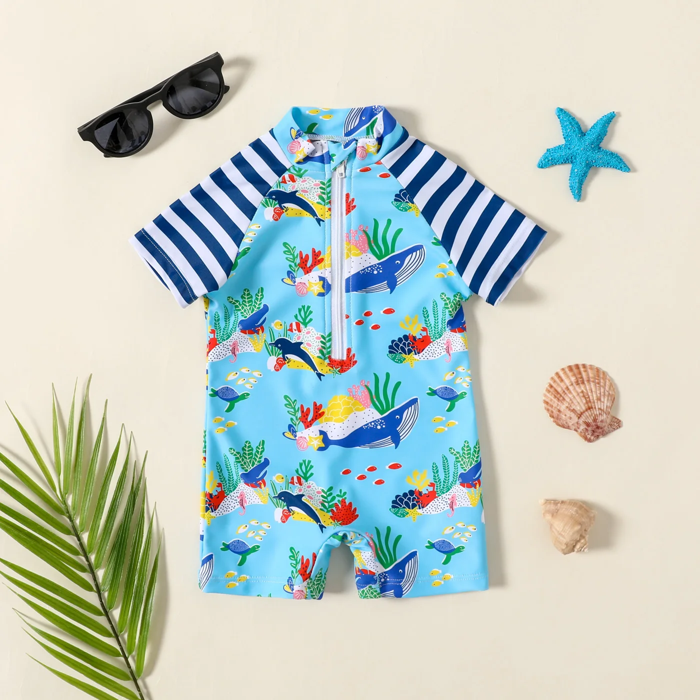 

Слитный купальник для мальчиков с принтом животных