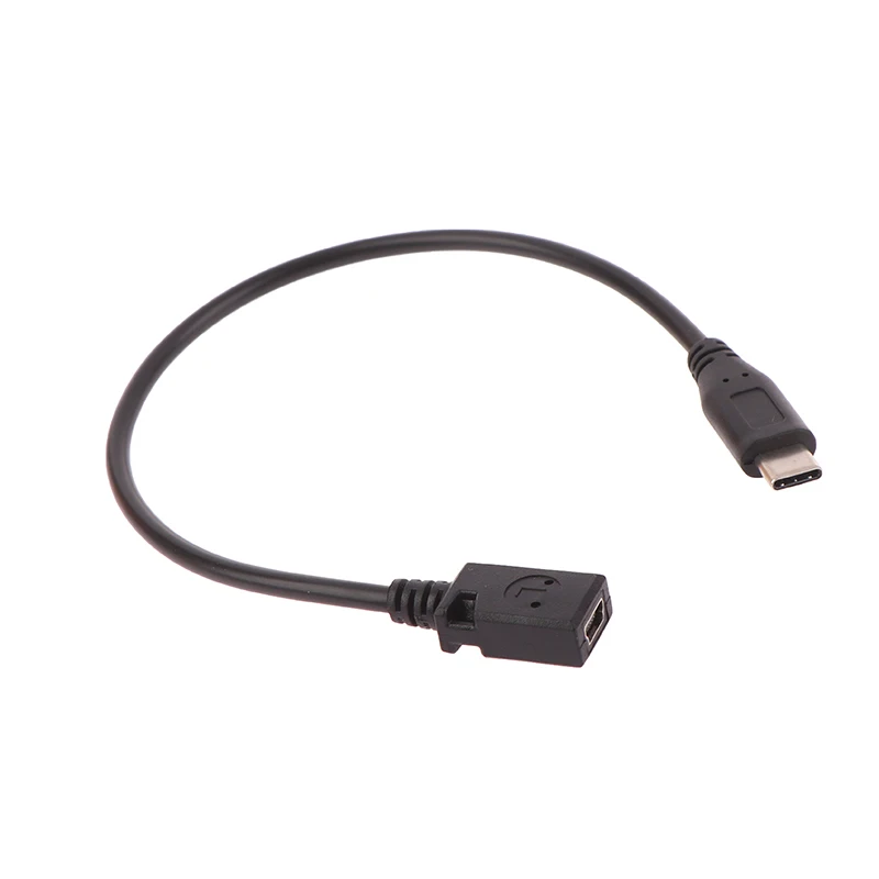 직각 USB-C 충전 케이블, Duttek USB 2.0 C 타입 수-미니 USB (미니 B) 암 컨버터 케이블 코드, 27cm