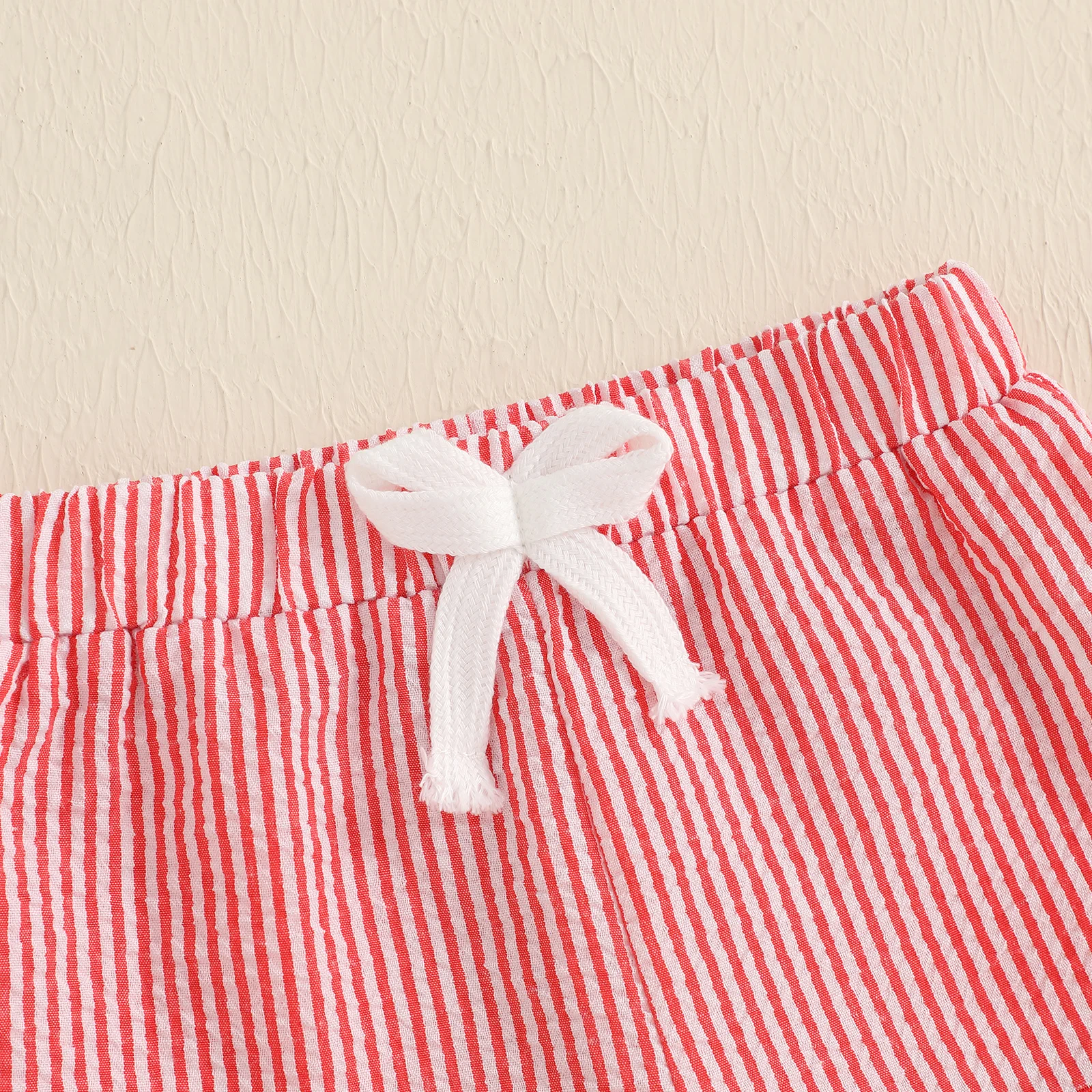 Toddler Boys Shorts Casual Summer Stripe Embroidery Elastic Waist Short Pants Fashion Shorts Children Linen Short Trousers