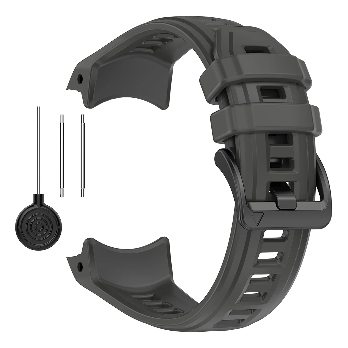Enhanced Silicone Sport Watchband, No-Gap Design, 26mm