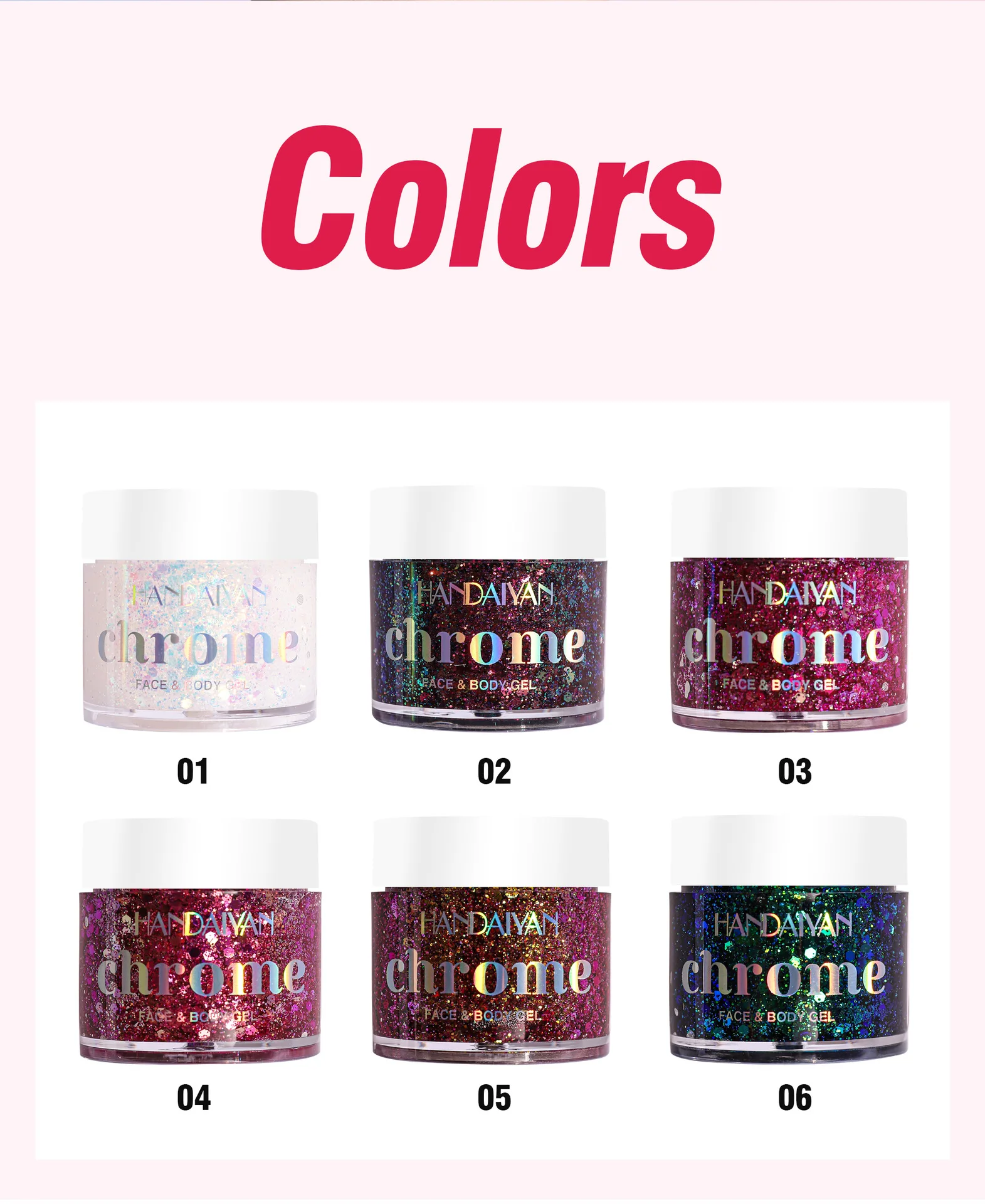 Chameleon Glitter Eyeshadow Club Body Glitter Stage Makeup Body Glitter Coral Gel Big glitter