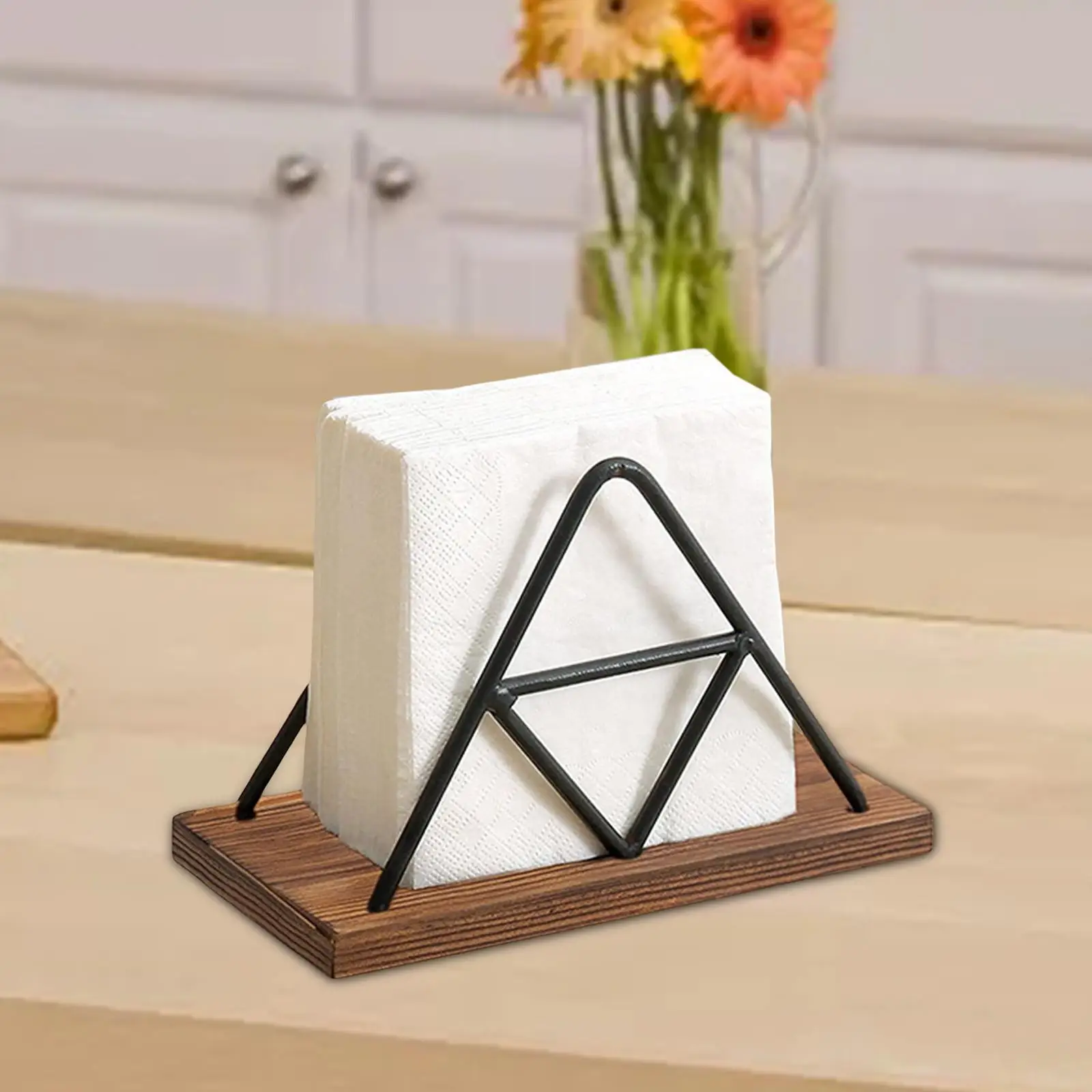 Paper Napkin Holder Organizer Tabletop Paper Napkin Holder Stand for Dining Table Kitchen Countertops Indoor Outdoor Use 4