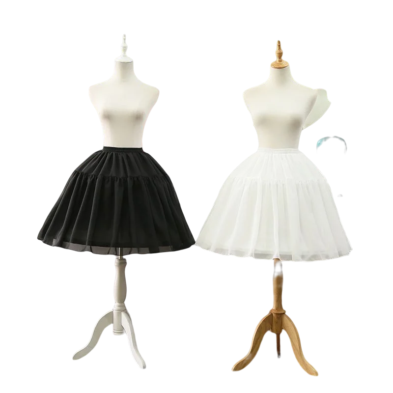 

Women's Elastic Waist Lolita Cosplay Petticoat Puffy Chiffon Tutu Custome Underwear Ballet Dance Underskirt