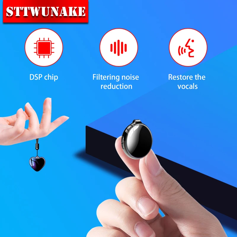 Snapklik.com : Mini Voice Activated Recorder Necklace,Digital Sound  Recording Keychain Device,Small Wearable Audio Listening Recorder