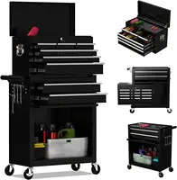 8-Drawer High Capacity Rolling Tool Chest, Removable Cabinet Storage Tool Box with Wheels & Drawers, Detachable Toolbox Lock 1