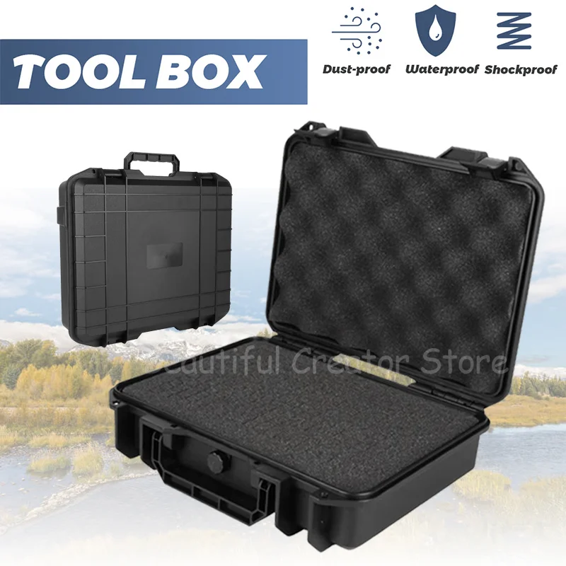 7SizesSafetyHardCarryCaseBagToolBoxWithFoamStorageBox