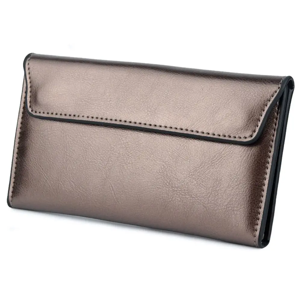 Elegant Slim Leather Women's Wallet – Large Capacity Coin Purse & Portable Clutch