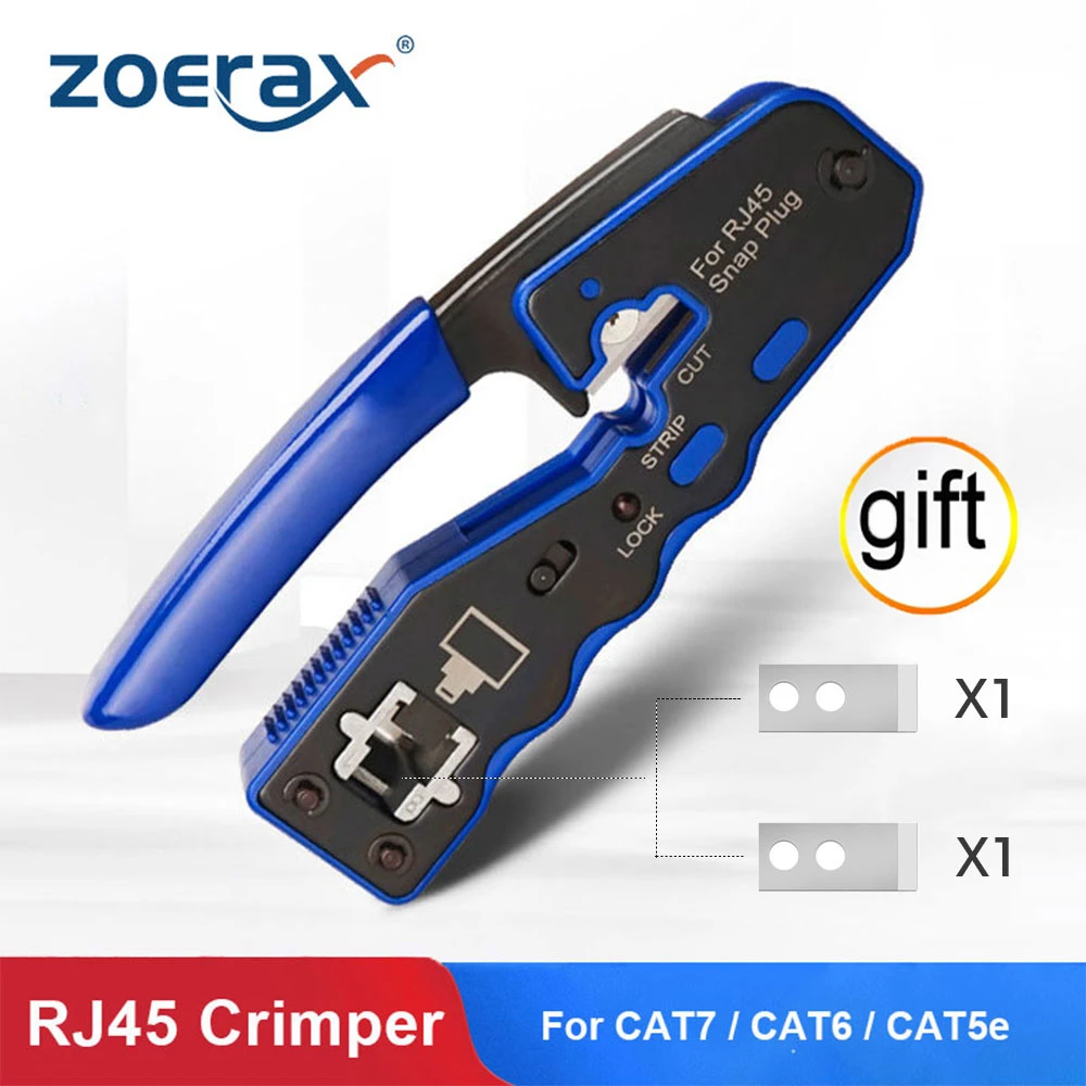 Zoerax Rj45 Crimper Network Tools Pliers Cat5 Cat6 8p Rg Rj 45