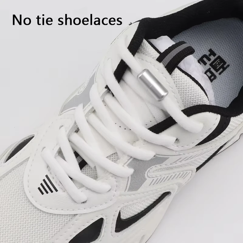 1 Pair Elastic No-Tie Shoelaces for All Ages - Quick and Easy Fit for Any Shoe - Free Shipping