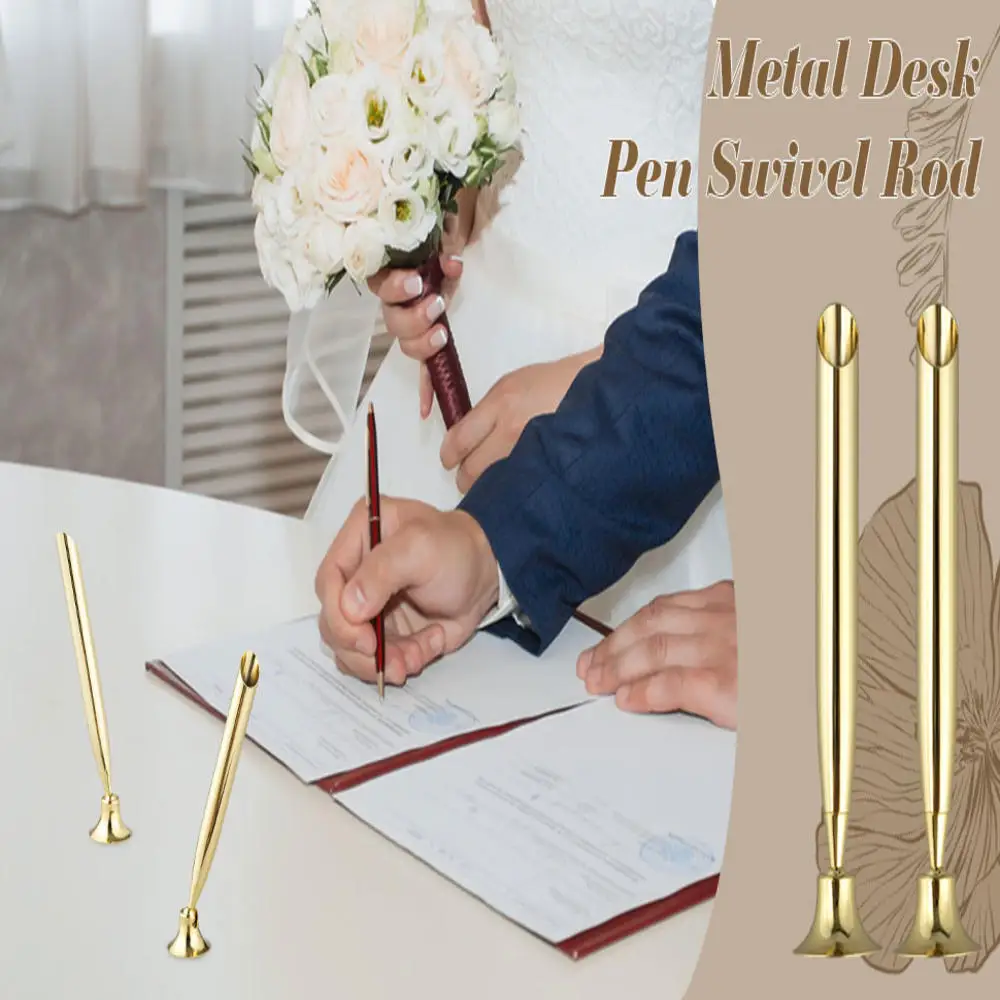 Pen Holder Stand Fixed Gel Pen Holder for Bank Hotel Counter Front Desk Signature Form Filling Sign Name Swivel Rod Rotating Holder