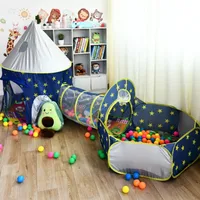 3 in1 2Color Children Tent House Toy Ball Portable Tipi Interactive Pit Pool Kid Removable Indoor Outdoor Playhouse Gift Decor 1