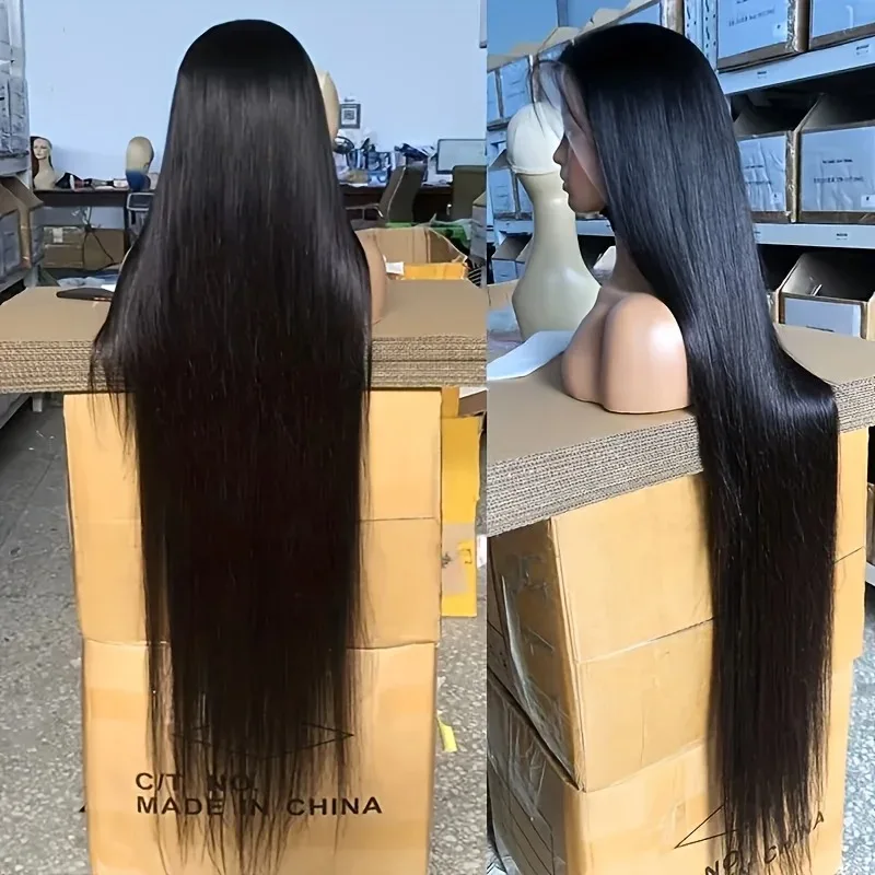 30 40 Inch 200 Density HD Lace Wigs Human Hair Brazilian 13x4 Bone Straight Human Hair 13x6 HD Lace Frontal Wig For Women