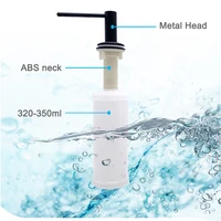 304SS Kitchen Sink Liquid เครื่องจ่ายสบู่เหลวโมเดิร์นเคาน์เตอร์ Built-In ปั๊มโลชั่นหัวซิลิโคนจานล้างผงซักฟอกผู้ถือ 3