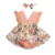 Newborn Baby Girl Clothes Lace Ruffle Sunflower Print Romper Headband 2Pcs Summer Sleeveless Outfits Sunsuit for 0-24Months 11
