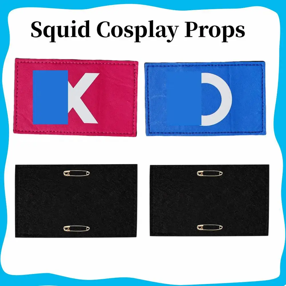 Calamari Game XO Cosplay Patches Badge Players Accessories Korean TV SG2 Role Pink X Blue O Brooch Outfits Halloween Gift
