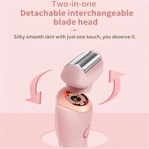 2 In 1 Women Electric Shaver Lady Razor Hair Removal Waterproof Wet or Dry for Underarm Bikini Leg Portable Painless Trimmer - Image 5