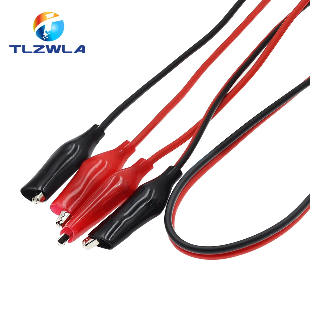 Alligator Clips 1Pcs 1M Electrical Double-ended Crocodile Test Leads Cable Jumper Wire DIY For Multimeter,alligator clips,test clip,test leads,test lead wire,test lead cable,test cable,test cable lead,electrical test wire