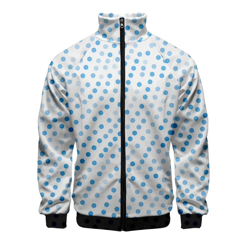 thumbnail image 1 of Chaqueta con estampado geométrico en 3D para hombre, abrigo de manga larga con estampado moderno, ropa de calle, chaquetas deportivas de gran tamaño con cremallera y personalidad, 1 of 5