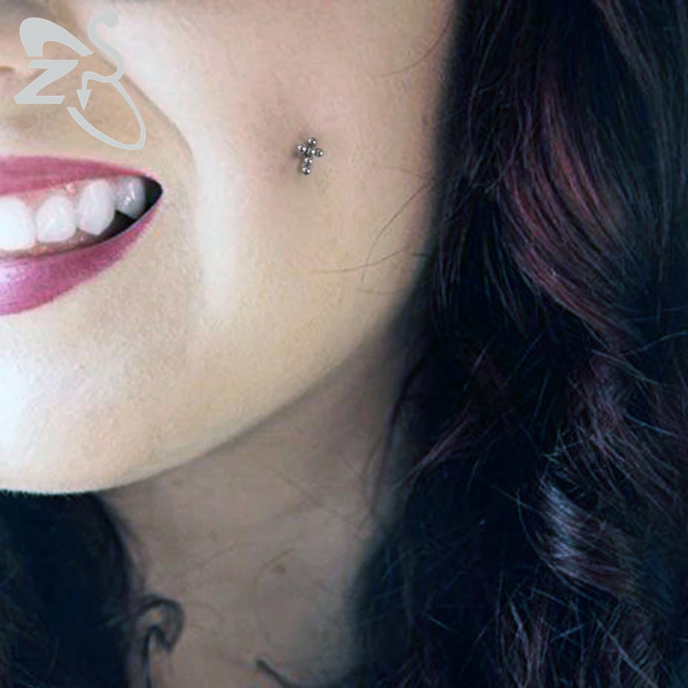 ZS 9-29 Teile/los Micro Dermal Piercing Set 316L Edelstahl CZ Kristall Dermal Anker Oberfläche Piercings Herz Mond Dermal Ringe – Detail 10