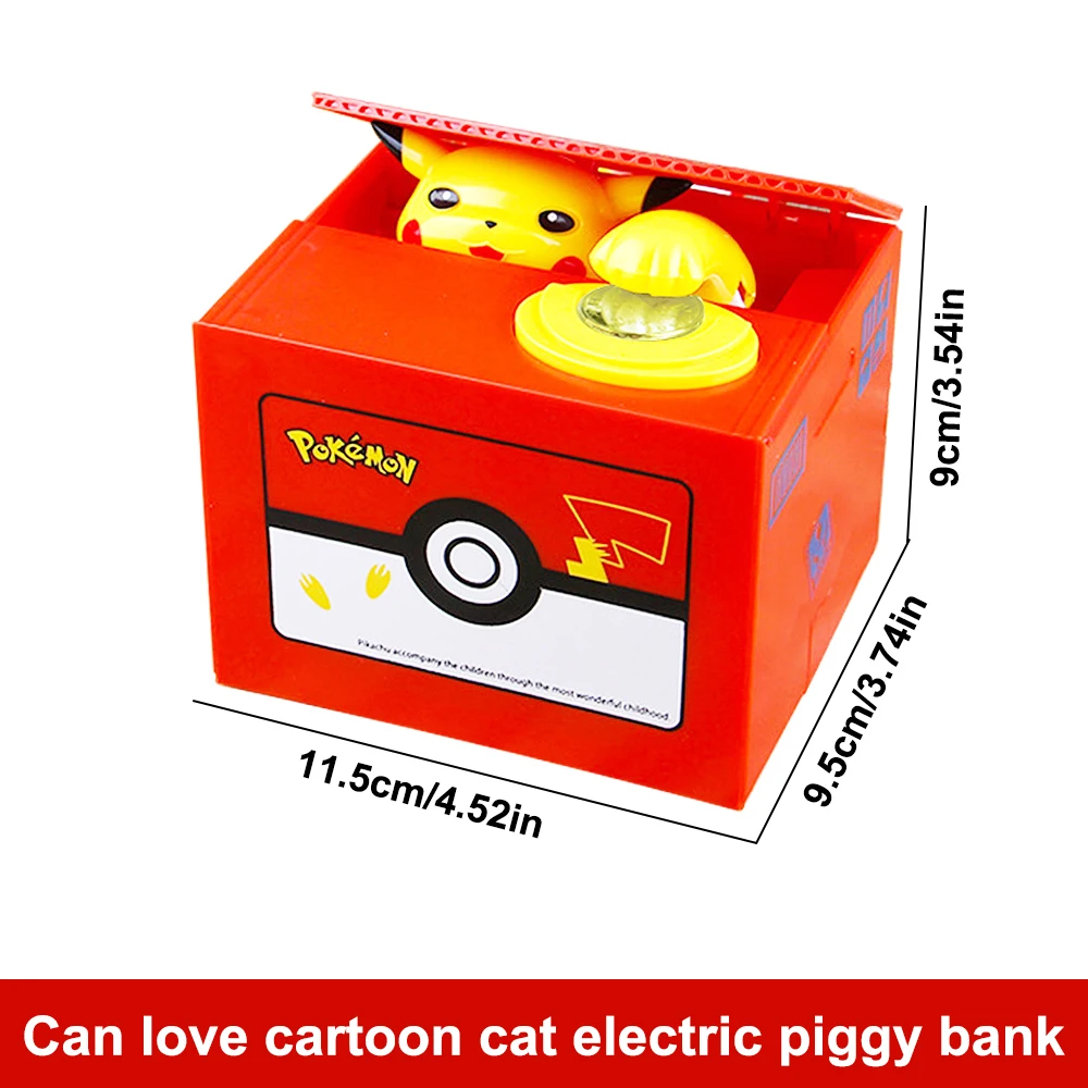 Children's Cartoon Cat Piggy Bank Electric Savings Cute Thief Cat Greedy For Money Eating Cat Piggy Bank Toy Creative Greedy Cat 6