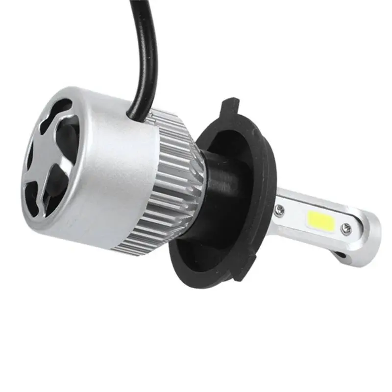 2쌍 S2 H4 72W 8000LM LED 헤드라이트 자동차 하이/로우 자동 전구 6000K 화이트