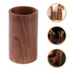 Dishwasher Cutlery Basket Wooden Barrel Pencil Holder Tableware Drainer Jujube Flatware Organizer 6