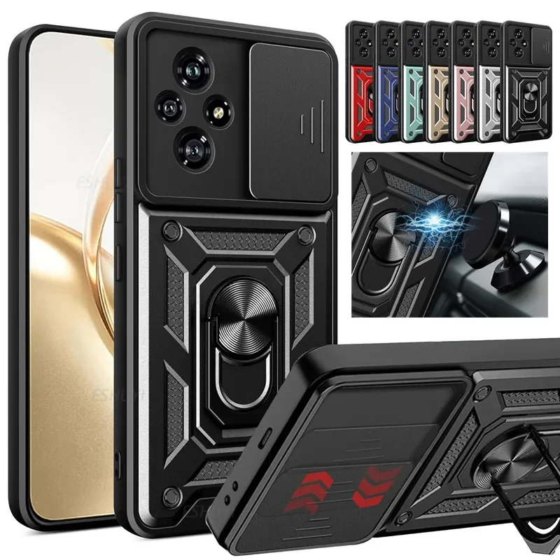 Enhanced Armor Case with Lens Protection and Magnetic Ring Holder