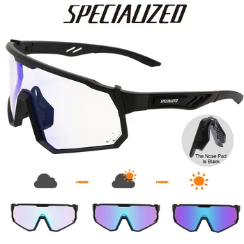 SPECIAUZED Photochromic Cycling Glasses Men Mountain Bike Sunglasses Women Clear MTB Sports Goggles Bicycle Triathlon Running