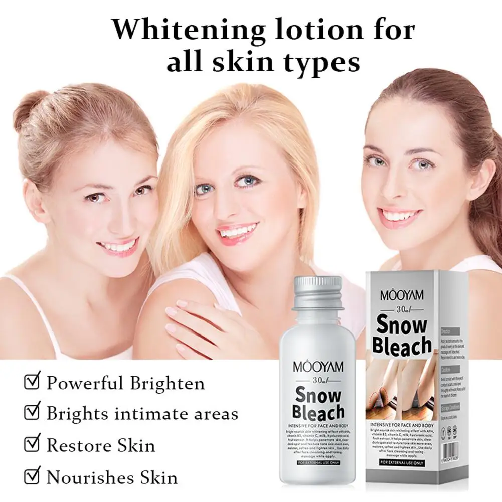 30ML Dispelling Black Bleach Cream For Women Face Body Intimate Areas-Underarm Neck Armpit Knees Elbows Natural Health Ingr W1M2
