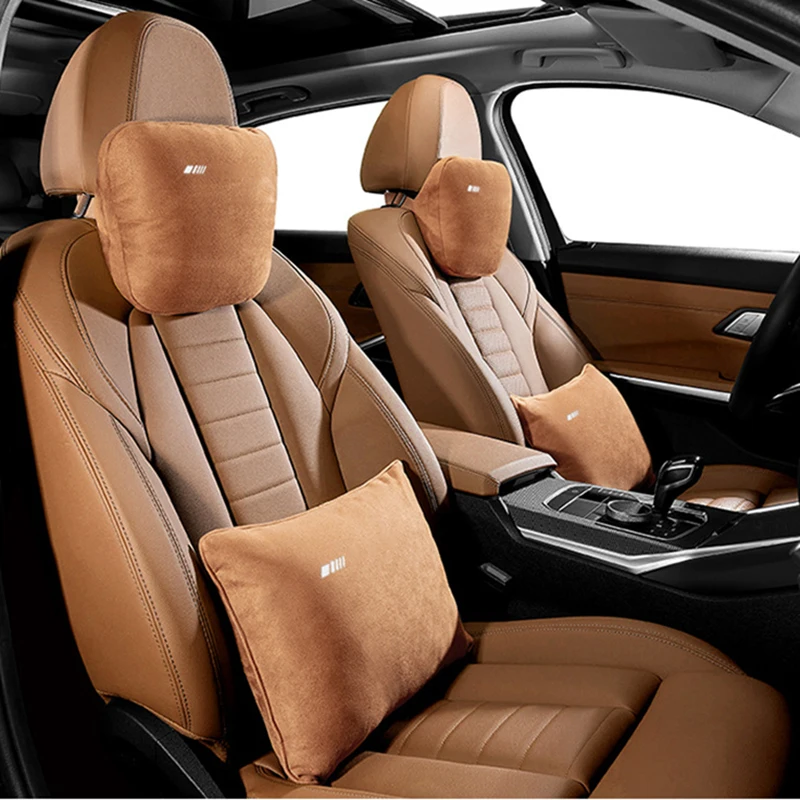 For Mercedes Benz Car Seat Neck Pillow Headrest Lumbar Support Cushion