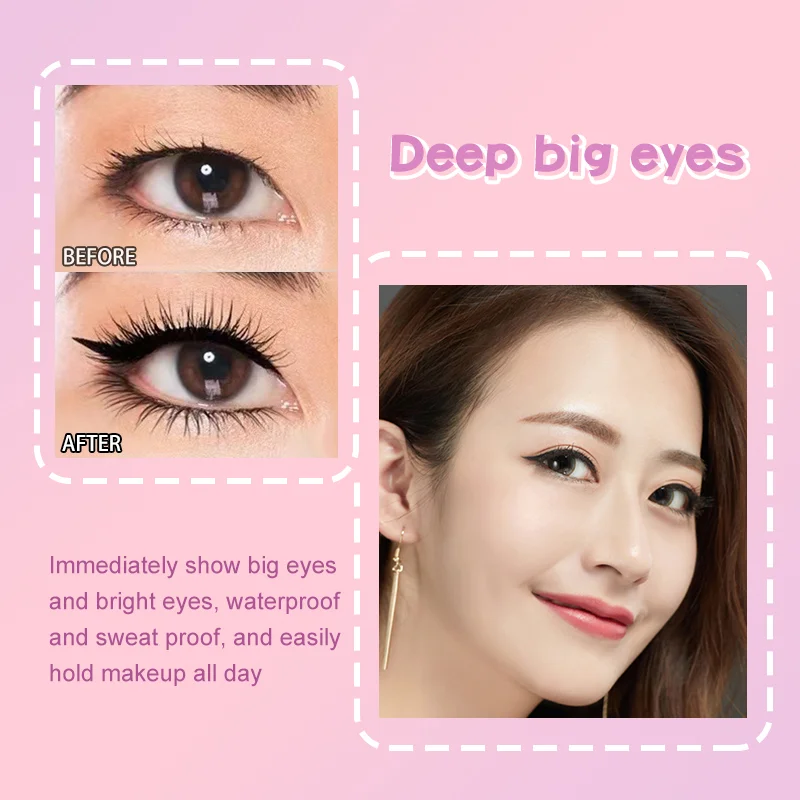 P.TWO.P Stamp Eyeliner Pencil 1 Pcs Double-ended Waterproof Quick Drying Long-Lasting Liquid Eyeliner Makeup Eyes Cosmetics Tool 2