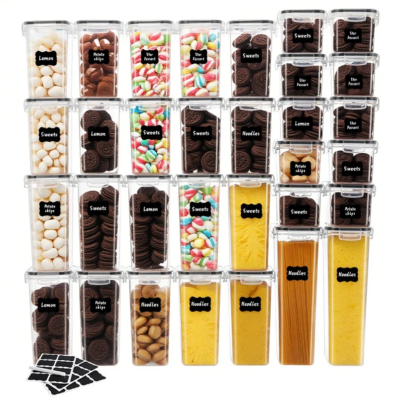 30pcs Sealed Food Storage Containers Sugar Packets,coffee Containers Tea Bags for Flour Sugar Grains Pasta Tea Nuts Coffee Beans