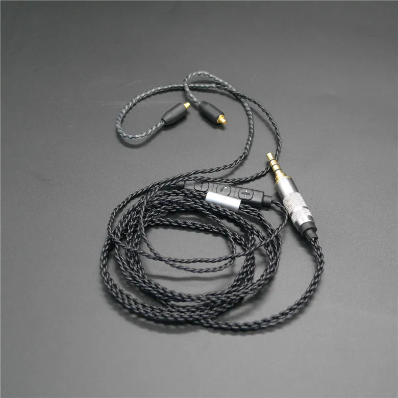Headphone Audio Cable Converts For SHURE SE215 SE315 SE425 SE535 TH904 For MMCX 3.5 Mm Jack Devices Earphone Cable Parts
