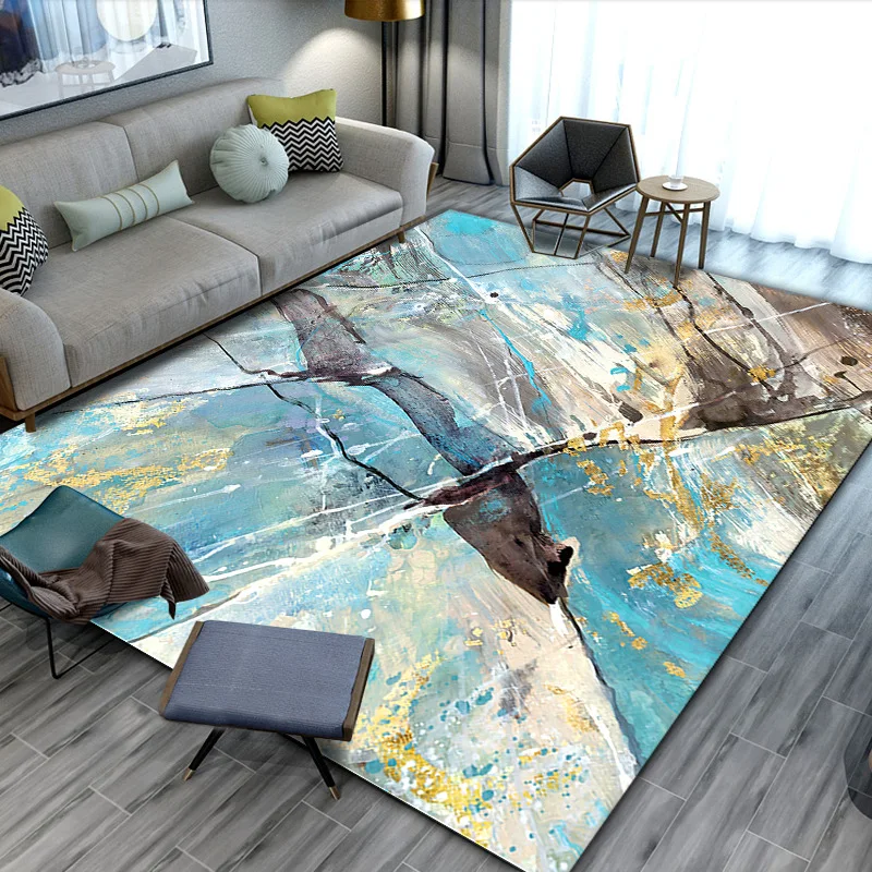 

Home Decoration Living Room Carpet Bedroom Light Luxury Simple Carpets Washable Study Rugs Non-slip Stain-resistant Floor Mats