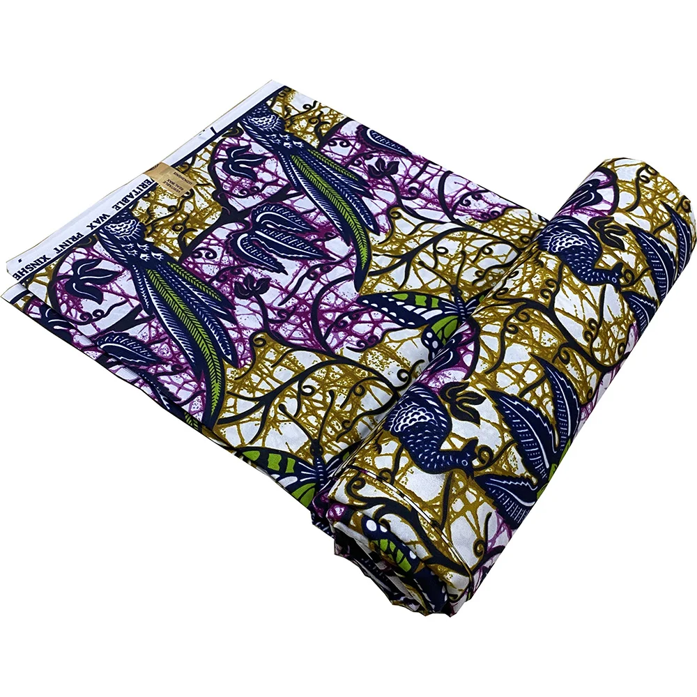 High Quality African Ankara Printed Wax Fabric Handmade DIY Material Real Wax African Fabric Polyester
