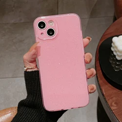 Radiant Neon Glitter Shockproof Soft Silicone Case - Bling Fluorescent Color Protection for 7Plus-8Plus (Pink)