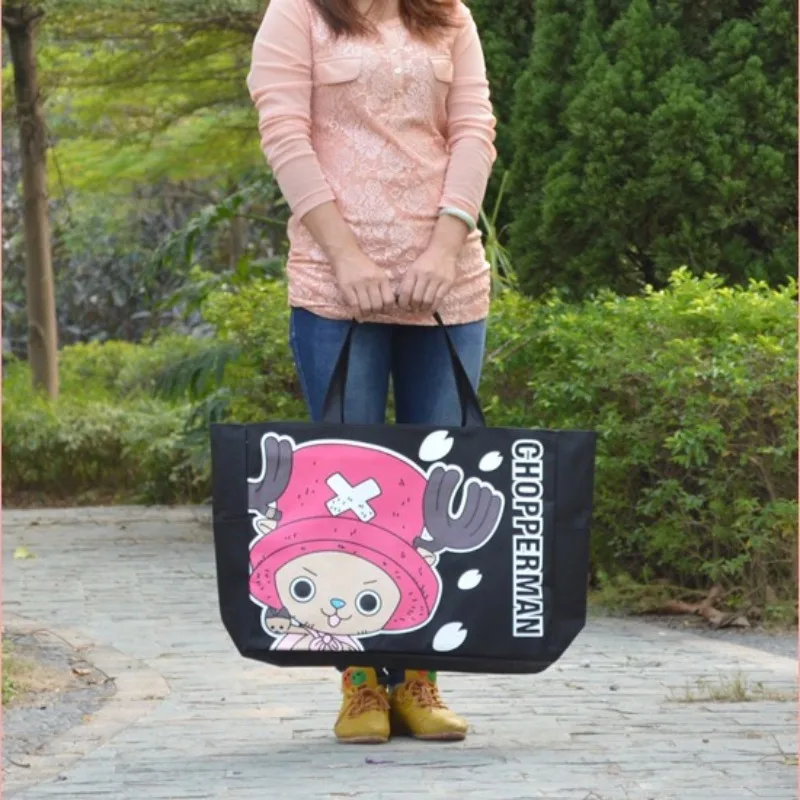 Sac Shopping One Piece Luffy 38x33cm – Neuf, Toile Résistante, Idéal Pour Les Fans D'anime