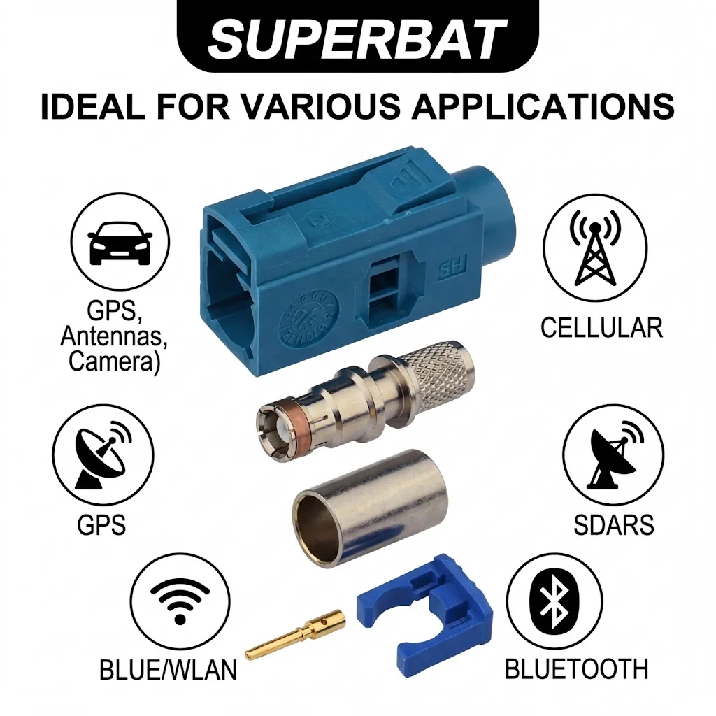 Waterblue Female Crimp RF Coaxial Connector for RG58 LMR195 Cable