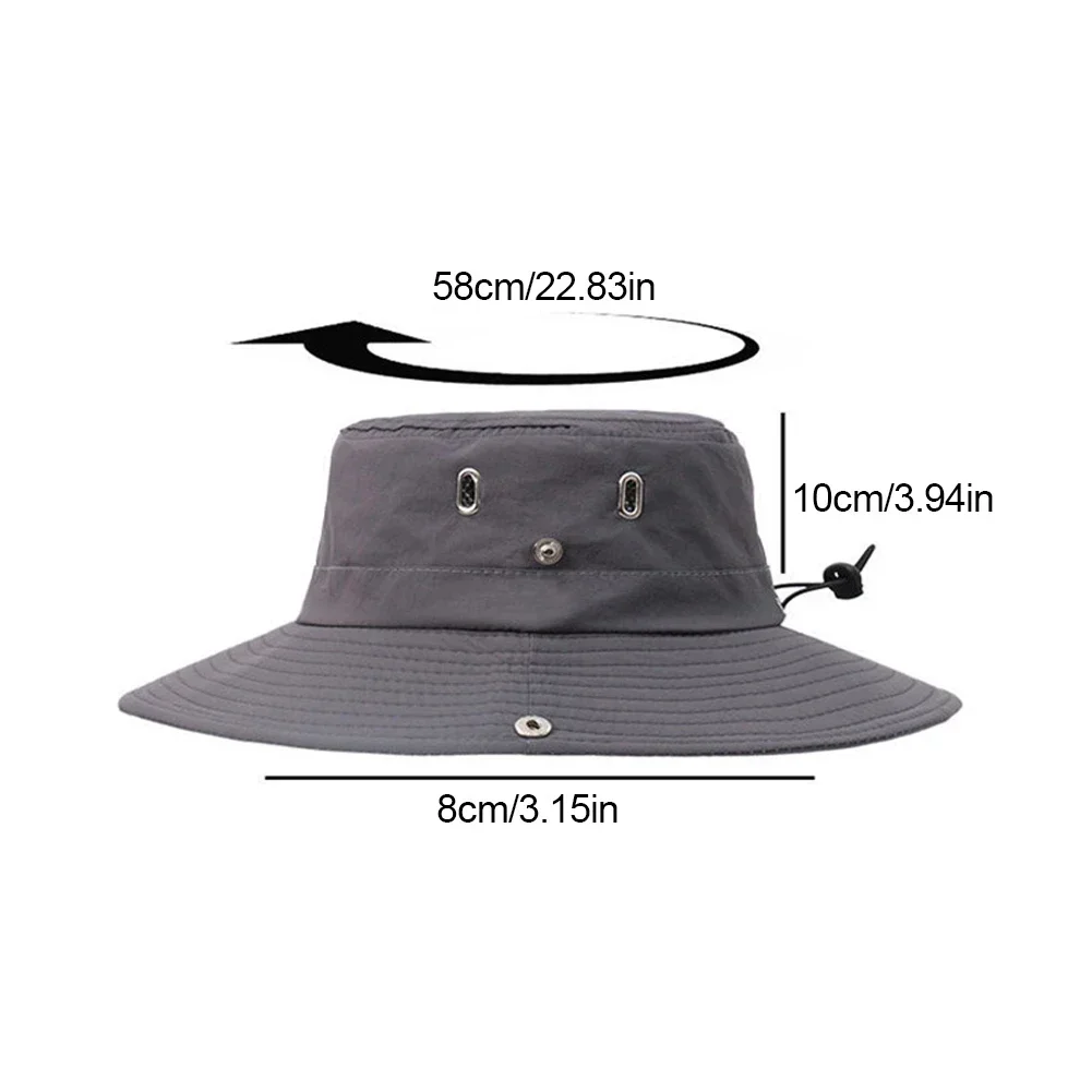 Sun Hats for Men Outdoor Fishing Cap Wide Brim Anti-UV Protection Women Bucket Hat Summer Hiking Fisherman Caps