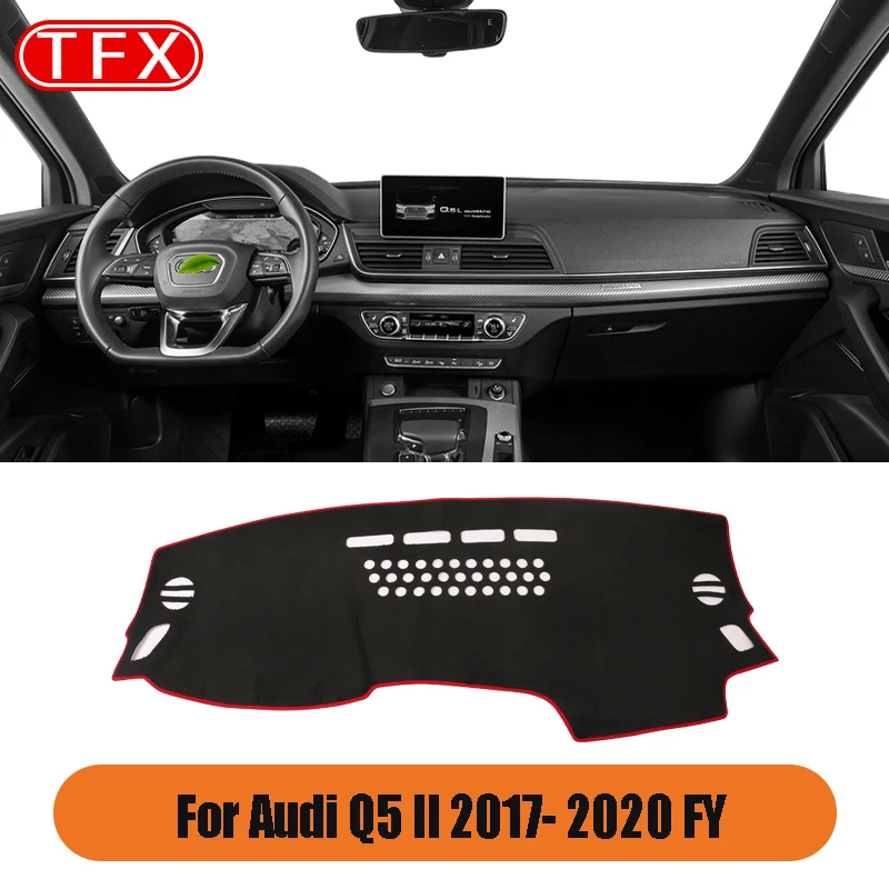 

Flannel Dashboard Cover Pad For Audi Q5 Ii 8r 2009~2020 Fy Anti-Slip Anti-Uv Mat Sun Shade Dashmat Protect Carpet Accessories