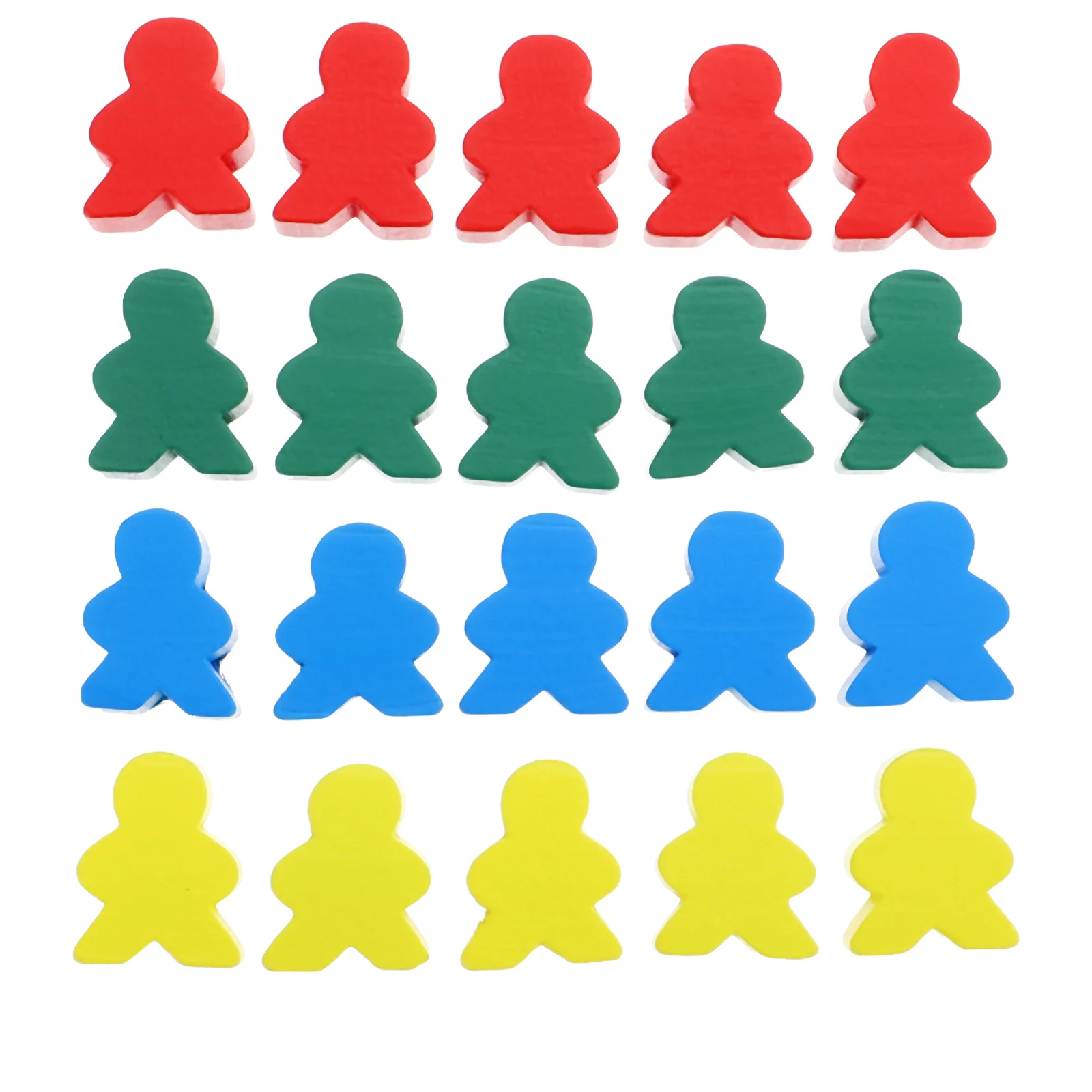 

40 Pcs Board Game Accessories Flight Chess Chessman Human Shaped Pawns Toy Educational Wooden Child Playset