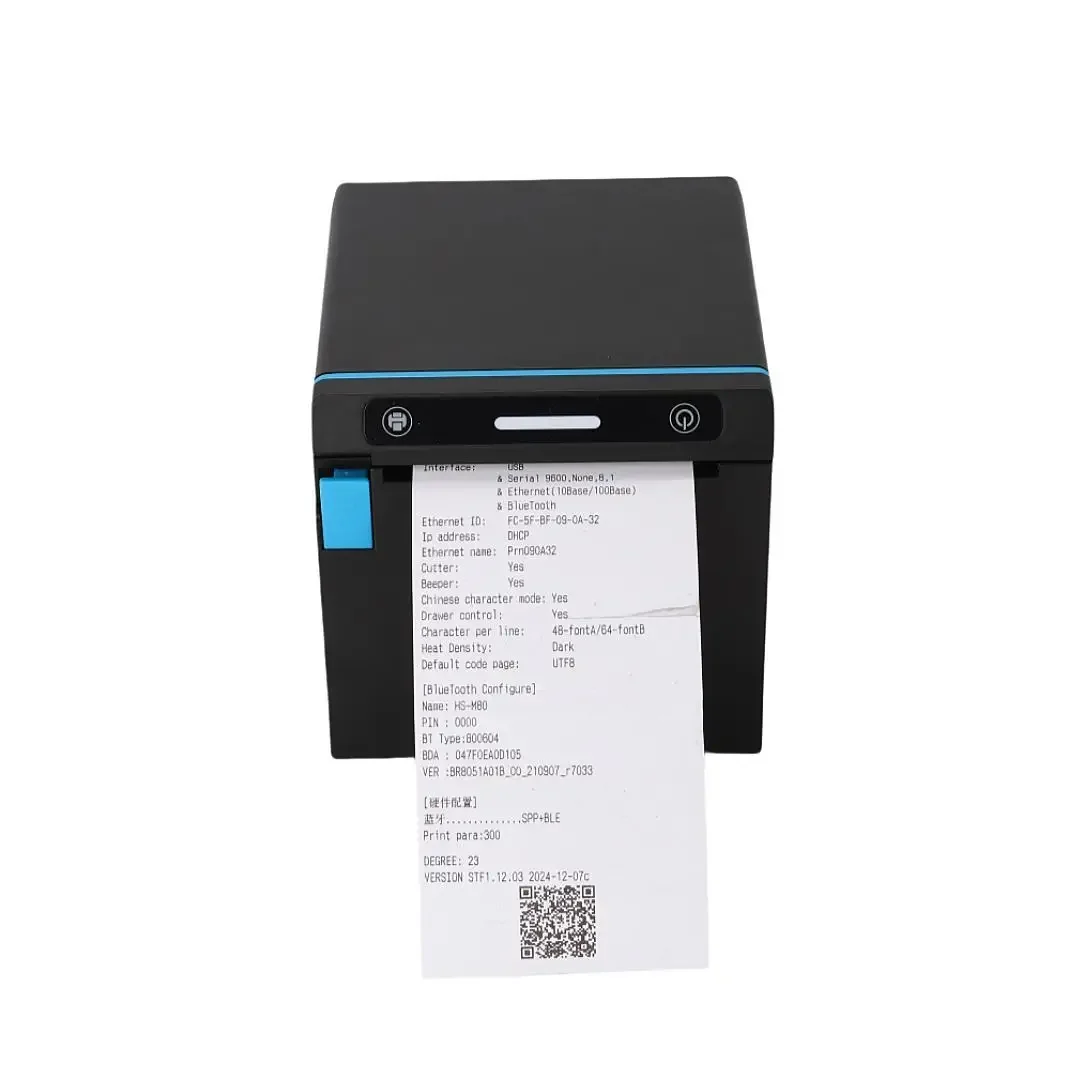 전문가용 80mm 열전사 영수증 POS 프린터 - 260mm/s 속도, 다중 장치 소매 연결을 위한 WIFI/USB/이더넷/블루투스 지원