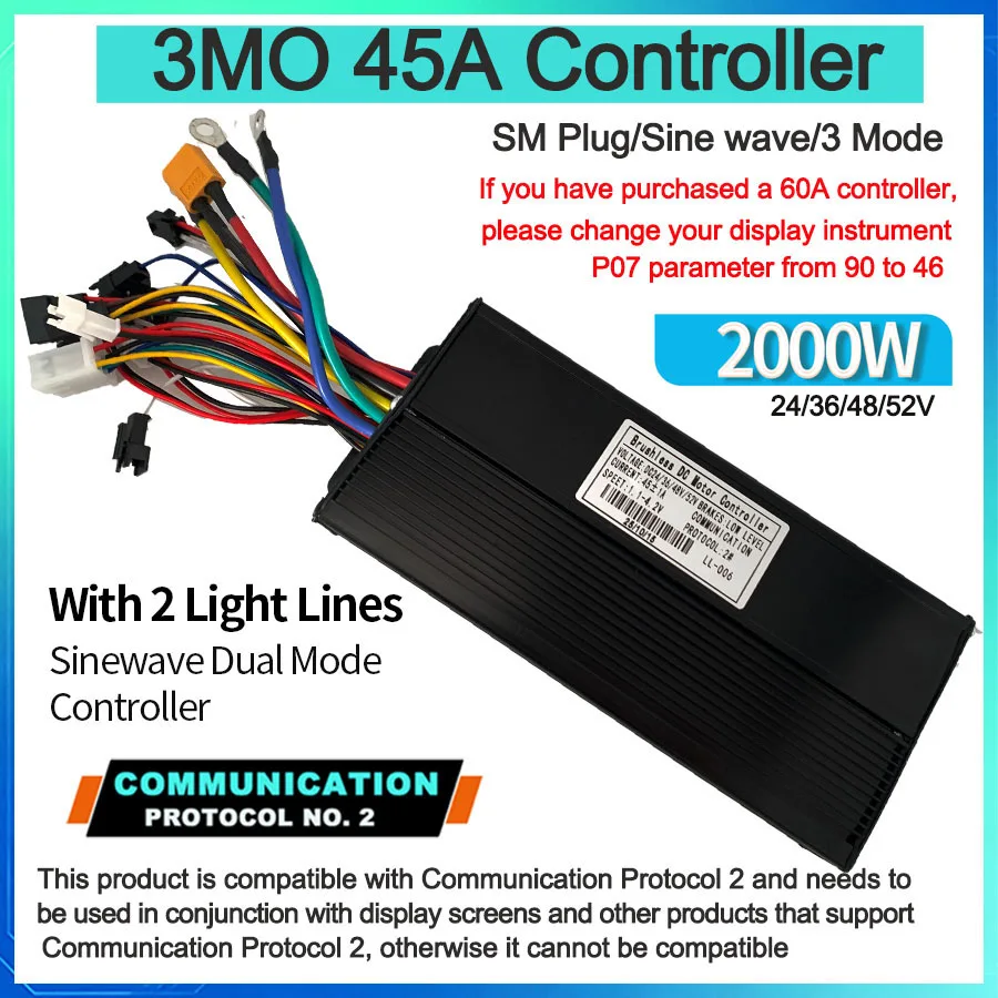 Advanced Sine Wave Electric Bicycle Controller with Learning Function