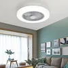 Hot selling intelligent remote control colorful ceiling fan light invisible blade retractable silent [two pieces 10% discount] 2
