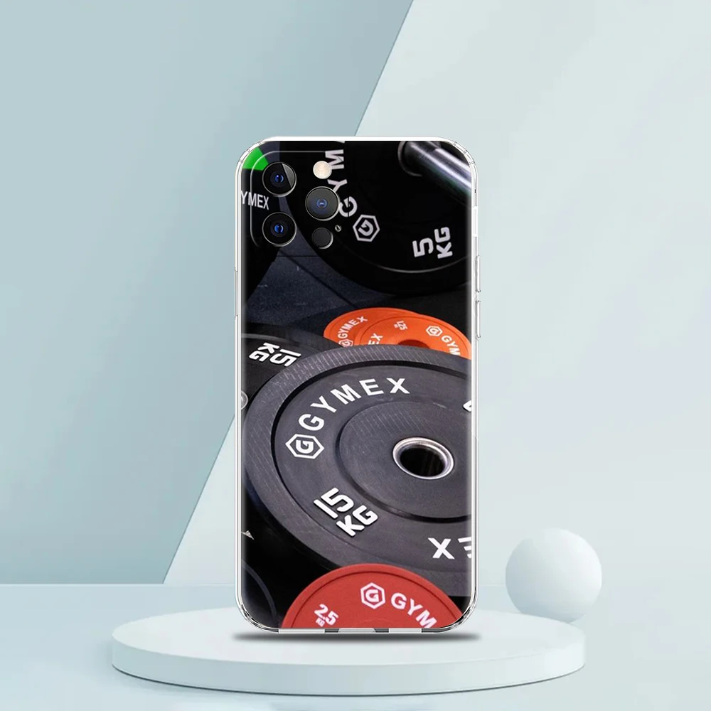 Barbell Deadlift Fitness Handyhülle für iPhone 16 15 14 13 12 Pro Max Transparent Weich für iPhone 11 Pro Max 7 8 Plus XS XR Taschen – Detail 1