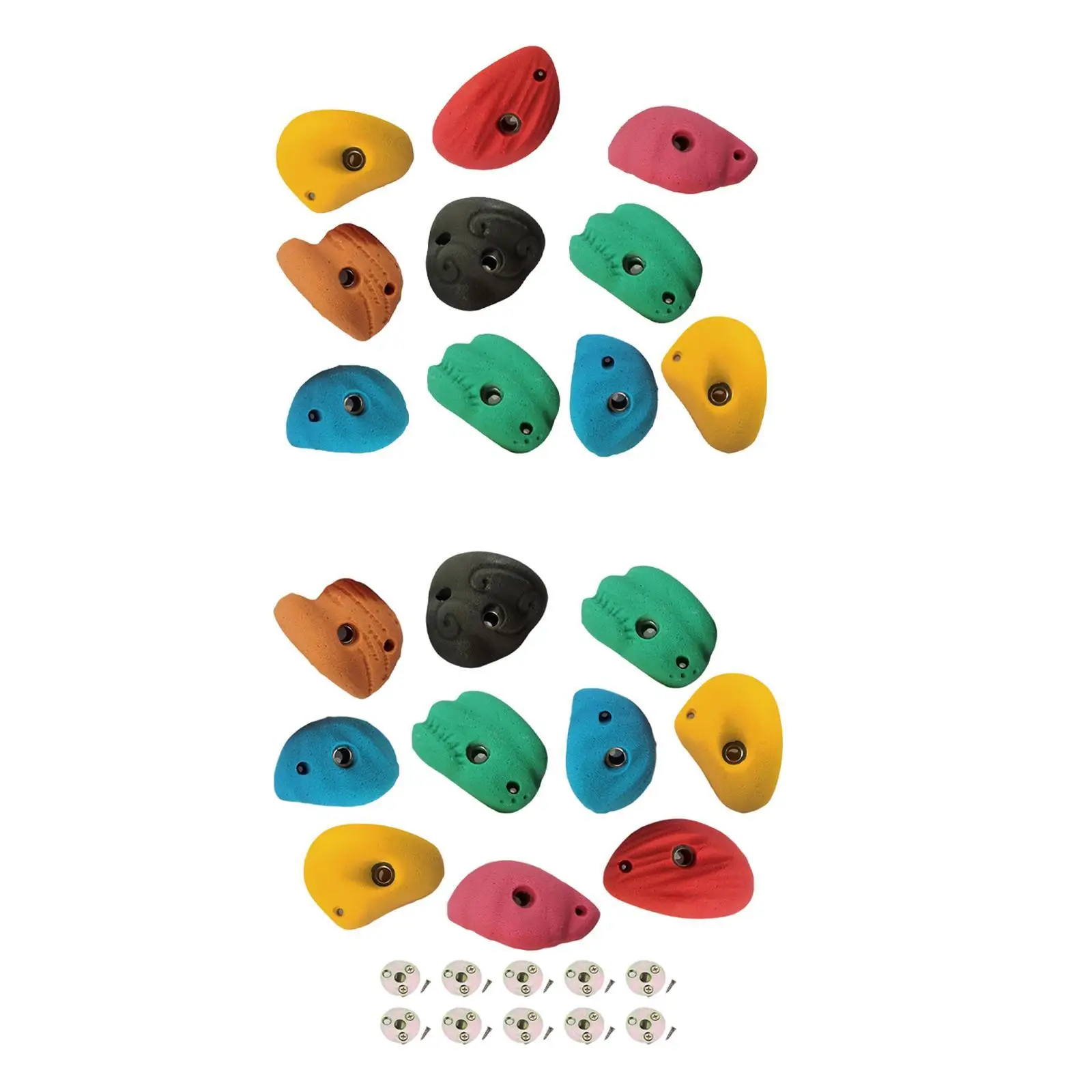 10x Rock Climbing Holds Rock Wall Climbing Kit Rock Wall Grips for Tree Climbing Outdoor Climbing Tree House Course Training 2