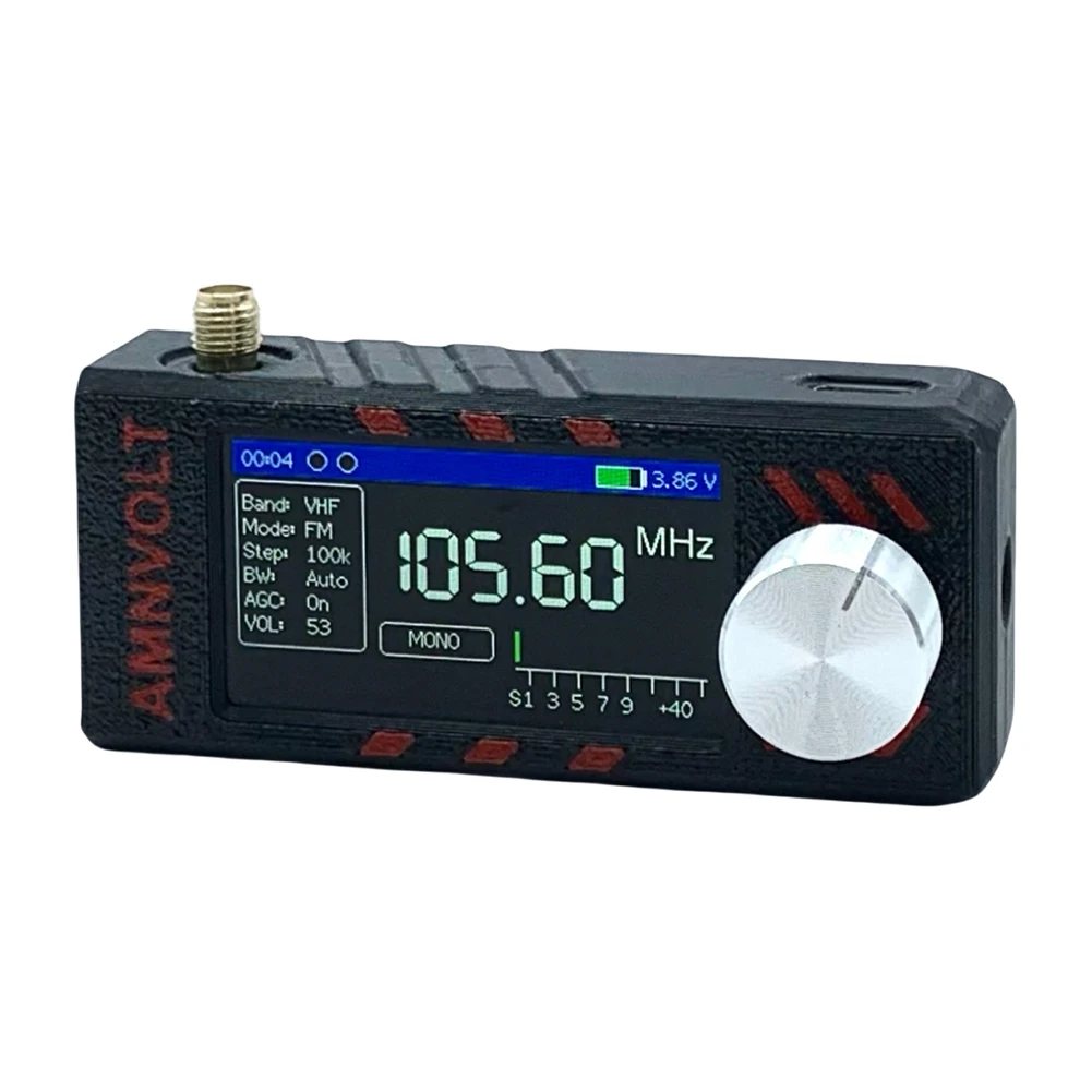 SI4732 0.5-108mhz LSB USB AM FM FM/AM 라디오 1.9인치 IPS 화면 미니 포켓 라디오 HF SW MW VHF 휴대용 라디오 (안테나 포함)